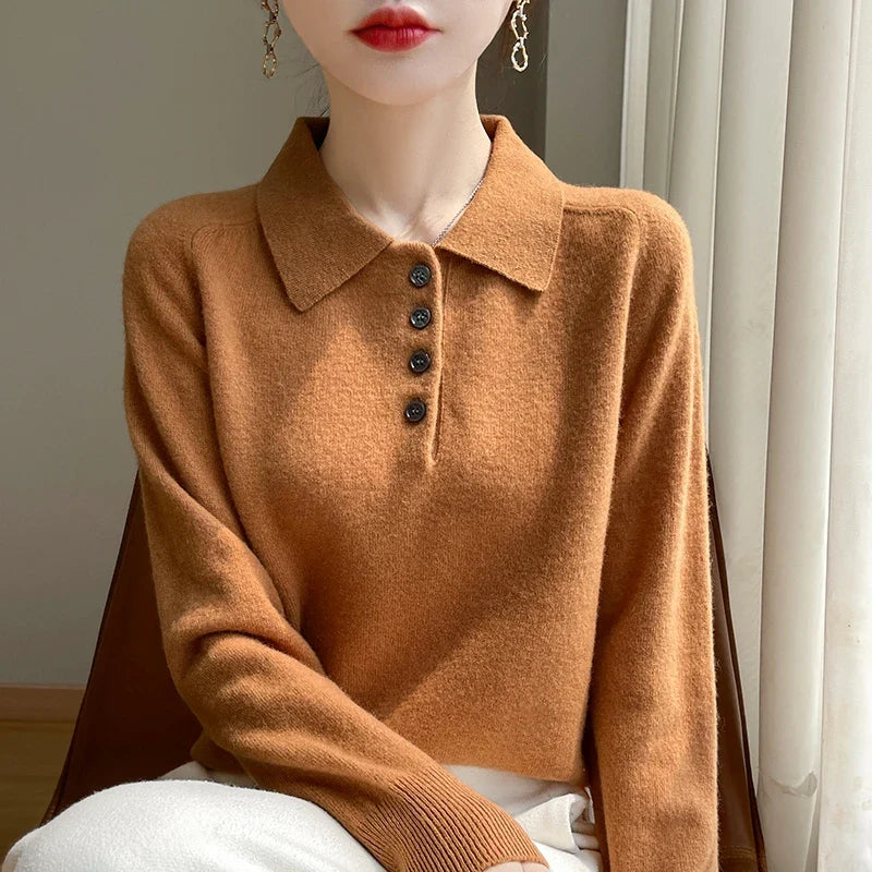 West Village Wool Polo Sweater