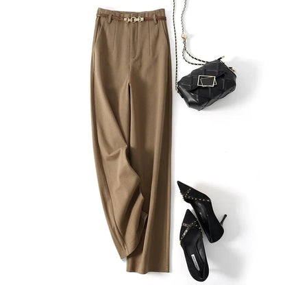 Milano Wide Leg Wool Trousers