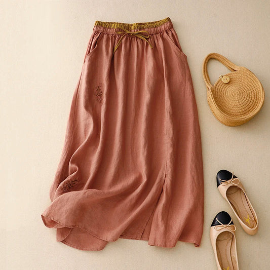Everly 100% Linen Skirt