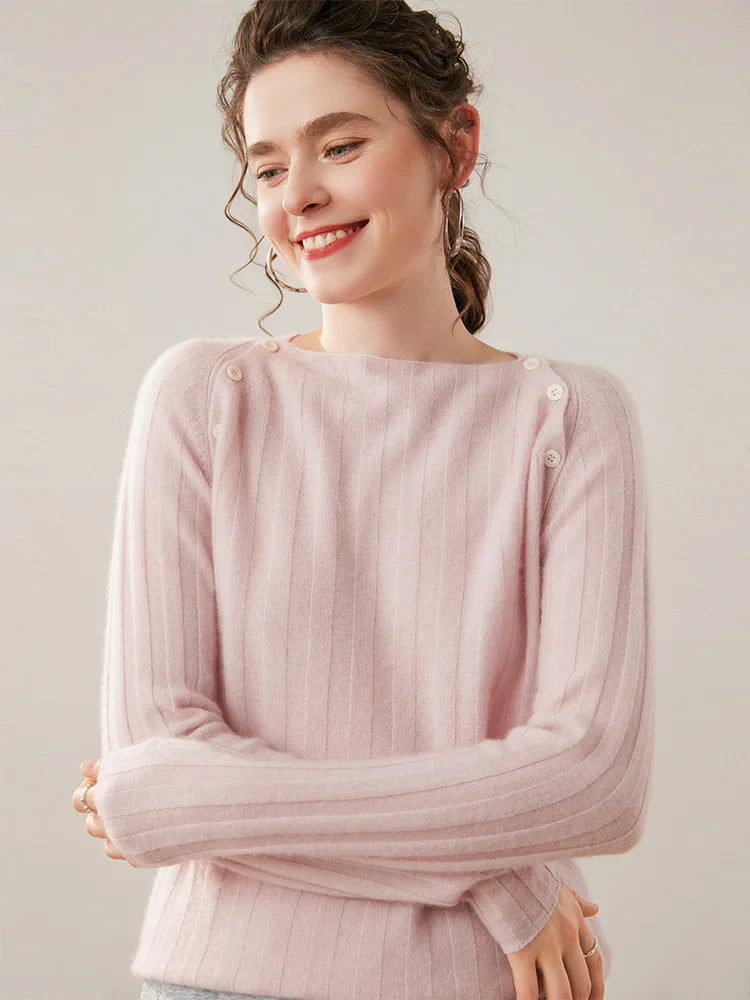 Maribel Buttoned Cashmere Sweater