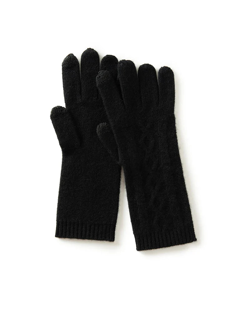 Bow Tied Cashmere Mittens