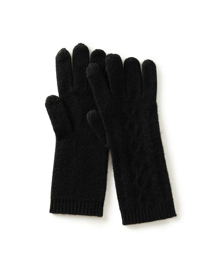 Bow Tied Cashmere Mittens