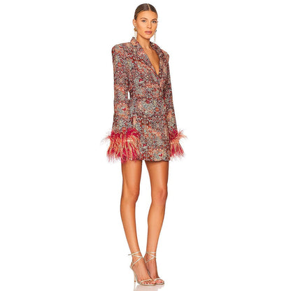 Colorful blazer dress