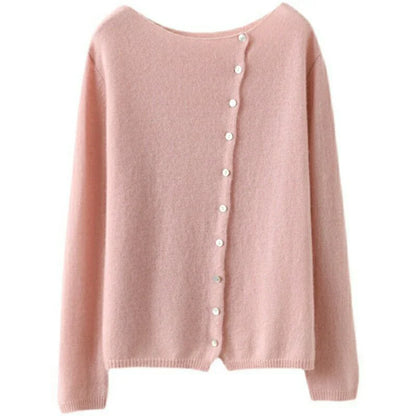 Amélise Asymmetric Button Sweater