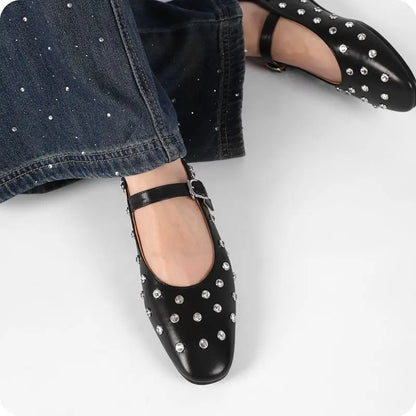 Evelyn Studded Mary Janes