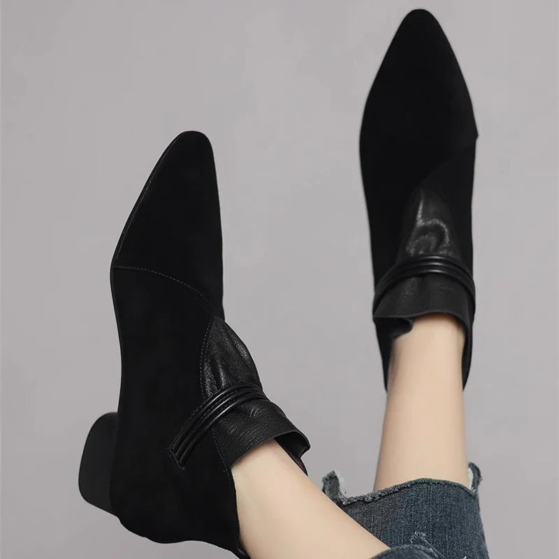 Vivienne Italian Crest Suede Boots