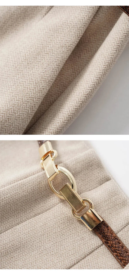 Milano Wide Leg Wool Trousers