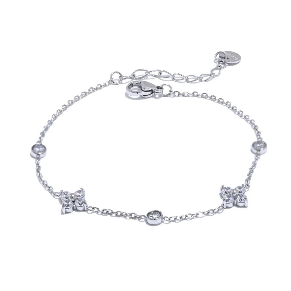 Elaya Cubic Zirconia Thin Chain Bracelet