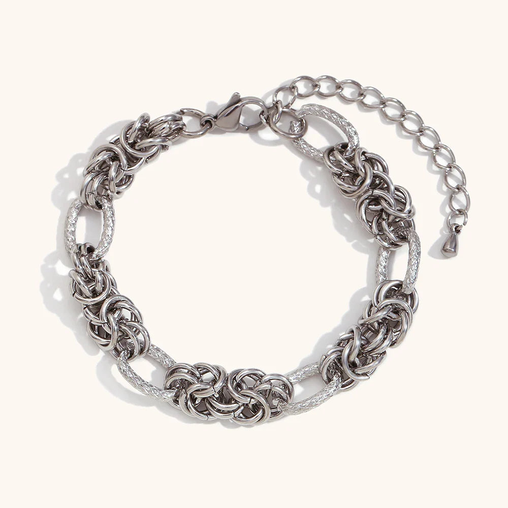 Liora Linked Knot Bracelet Stainless Steel Chain Waterproof Jewelry