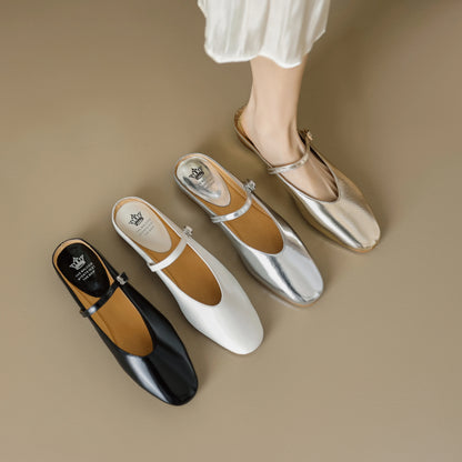 Dahlia Leather Mary Flats
