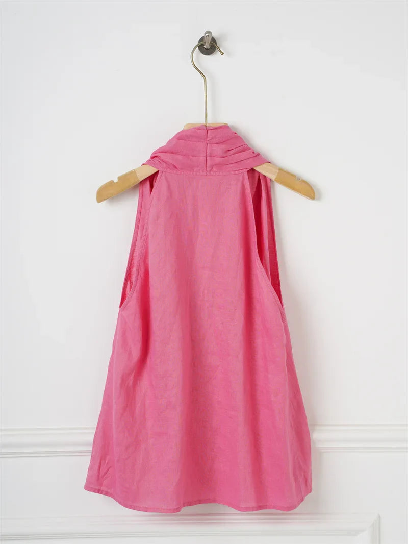 Valienne Drape Linen Vest