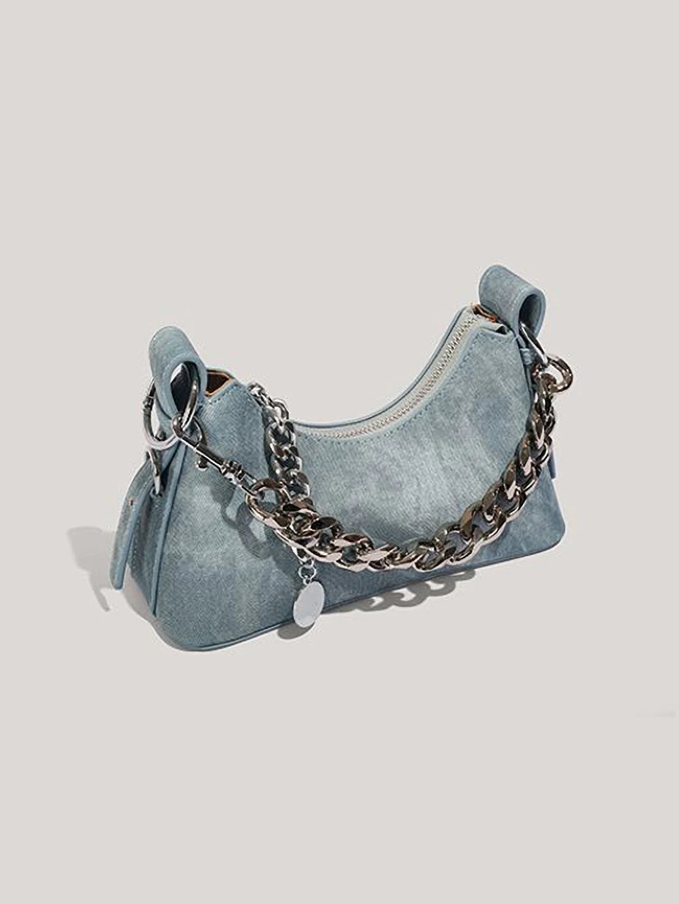 Céleste Denim Chain Bag