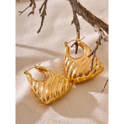Arlen Geometric Bold Hoop Earrings