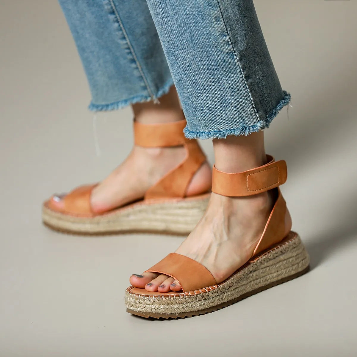 Classic Women's Leather Strap Sandals