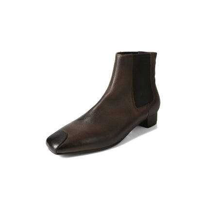 Redmond Square-Toe Leather Boots