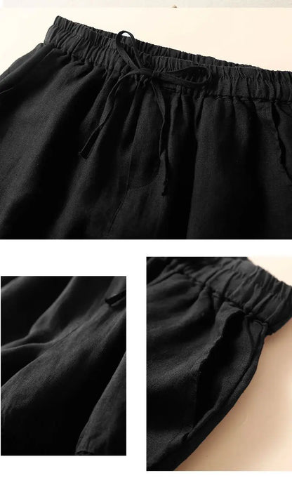 Lenora Embroidered Linen Shorts