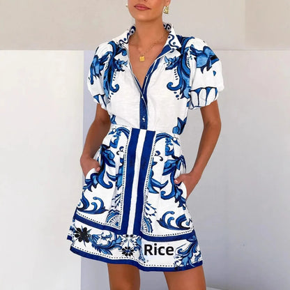 Kelsey Linen Floral Cocktail Dress