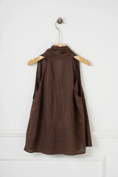 Valienne Drape Linen Vest