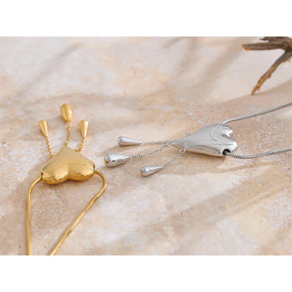 Lacrima Drip Heart Necklace