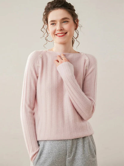 Maribel Buttoned Cashmere Sweater