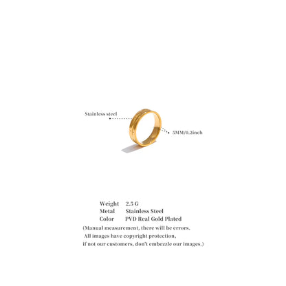 Fiora Carved 18k Gold Band Ring