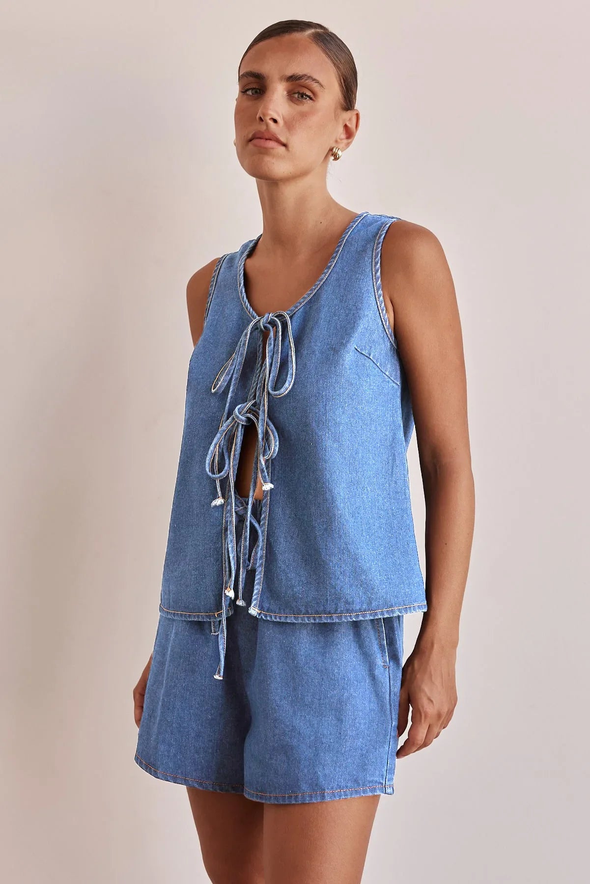 Doretta Denim Tie Set