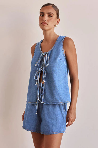 Doretta Denim Tie Set