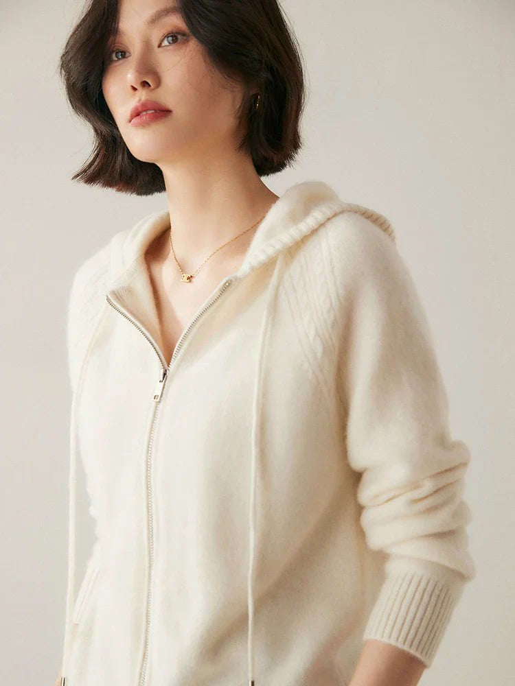 Glädje Classic Cashmere Zipup Hoodie