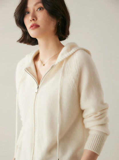 Glädje Classic Cashmere Zipup Hoodie