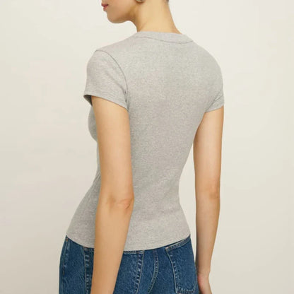 Mina Snapfront Knit Top