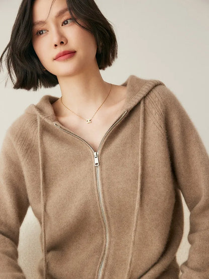 Glädje Classic Cashmere Zipup Hoodie