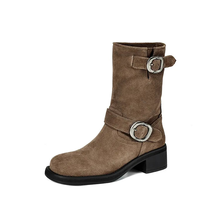 Blackthorn Suede Buckle Boots