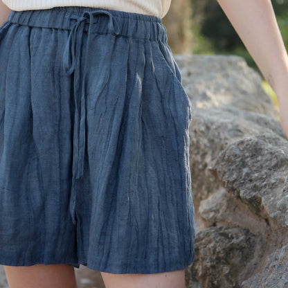 Olivia 100% Linen Summer Shorts