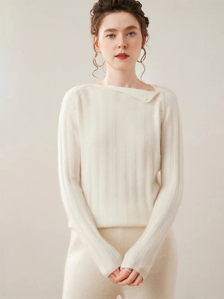 Maribel Buttoned Cashmere Sweater