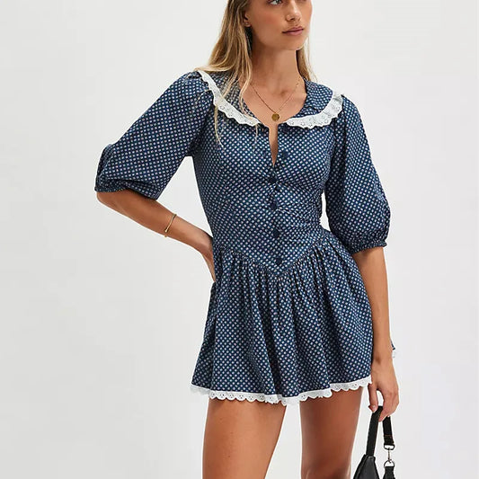 Ellen Lace Collar Mini Dress