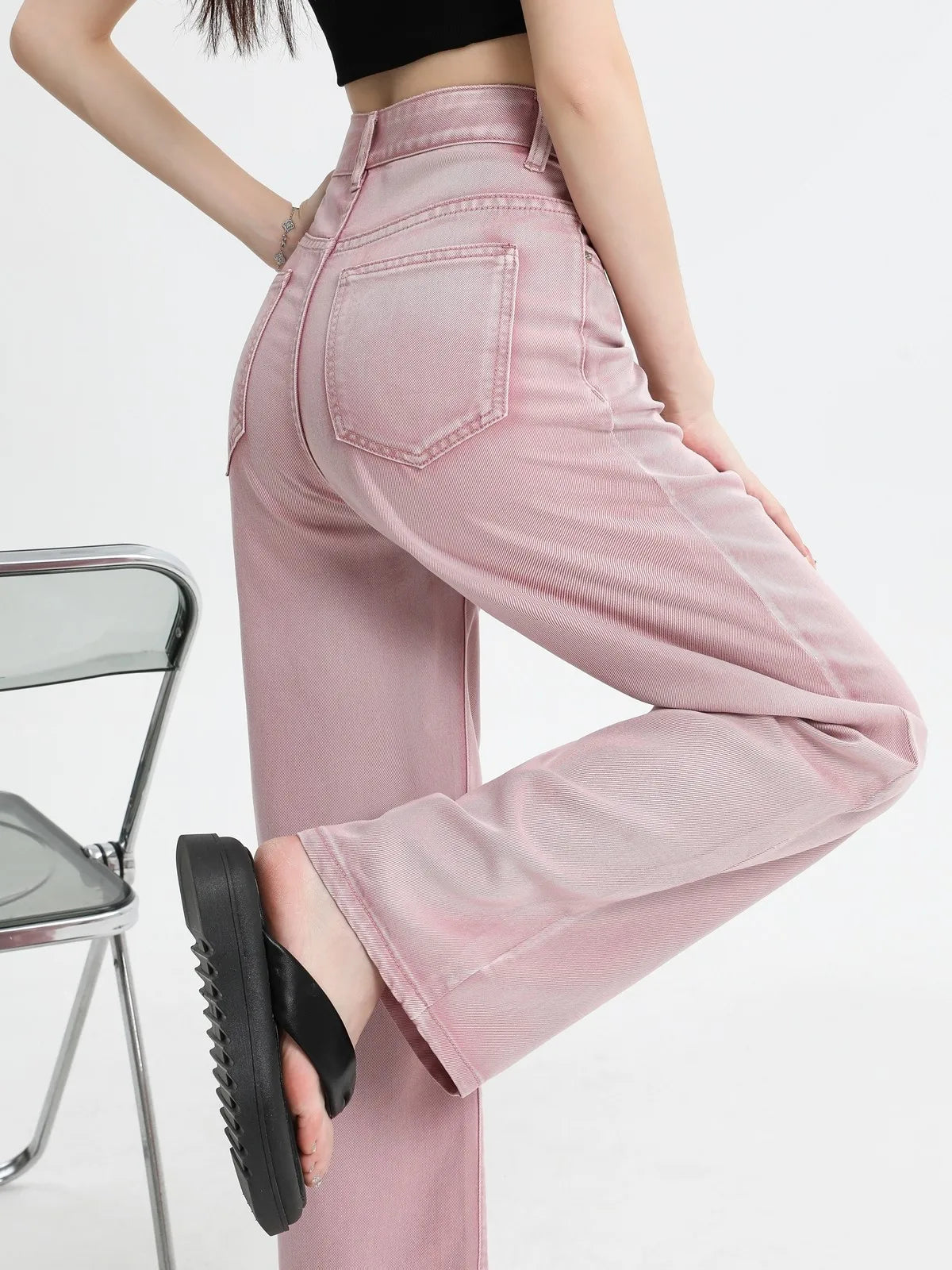 Cecile Auclair Pink Denim Jeans