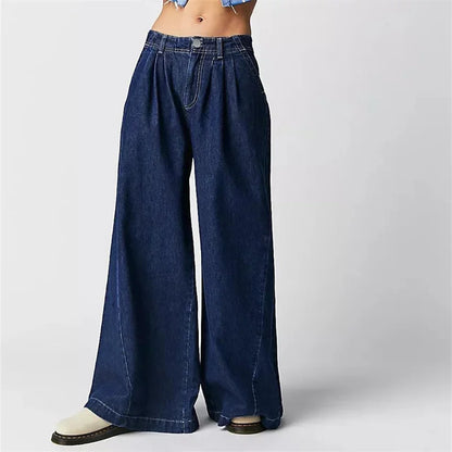 Rovina Pleated Wide-Leg Jeans