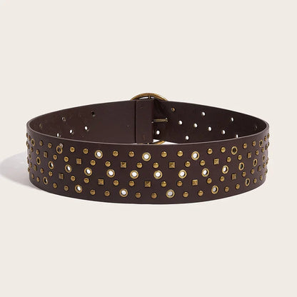 Oversized Women's Leather Belt