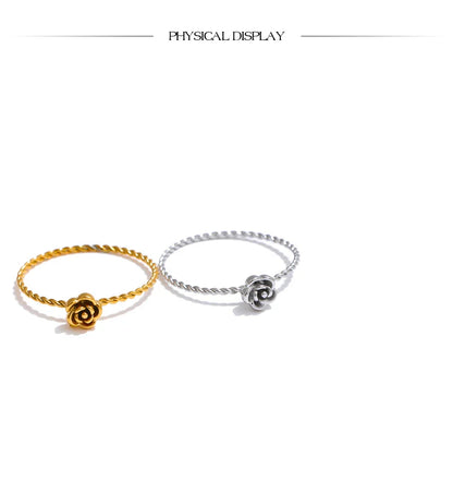 Sylva Twisted Flower Minimalist Ring