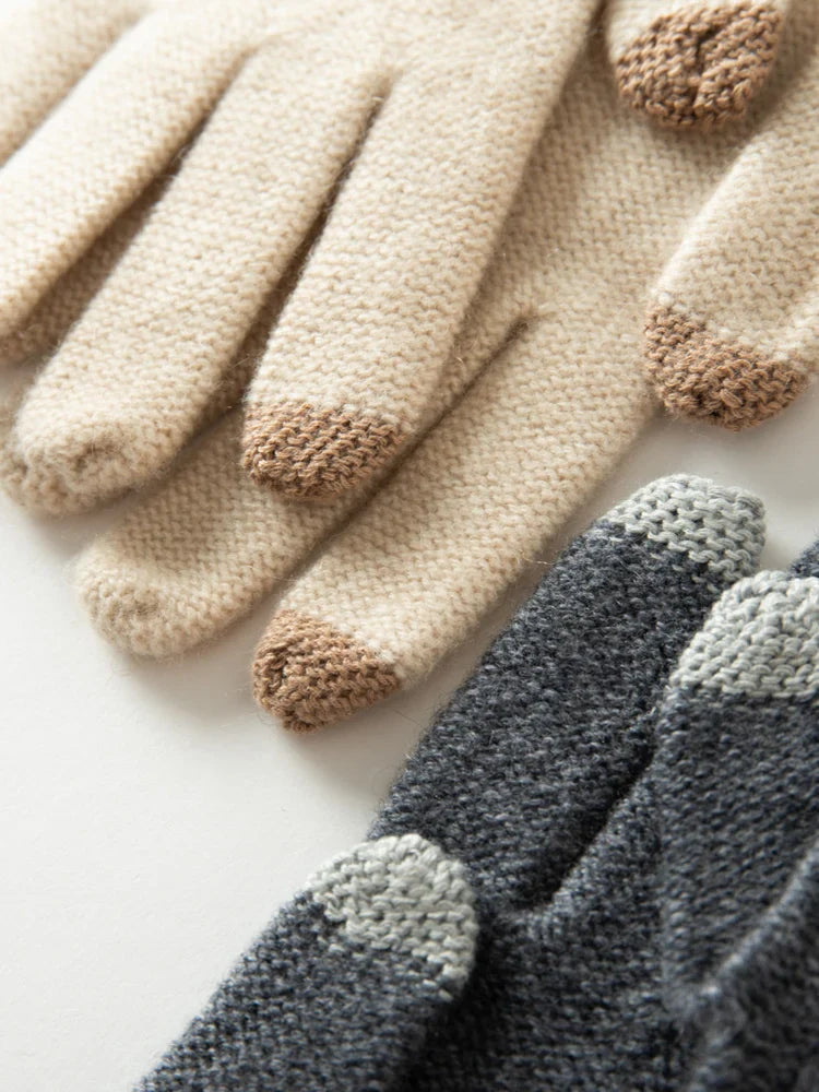 Bow Tied Cashmere Mittens