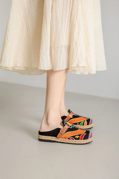 Evelyn Rojas Woven Slip-Ons