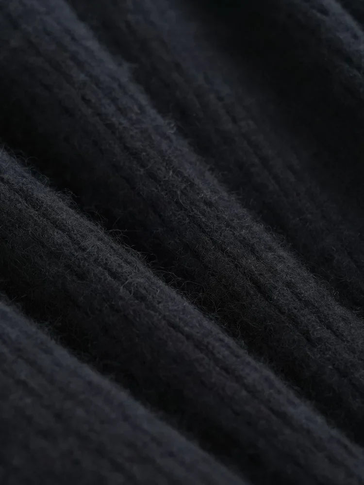 Wool Knitted Wide Leg Pants
