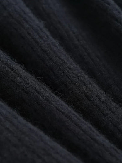 Wool Knitted Wide Leg Pants