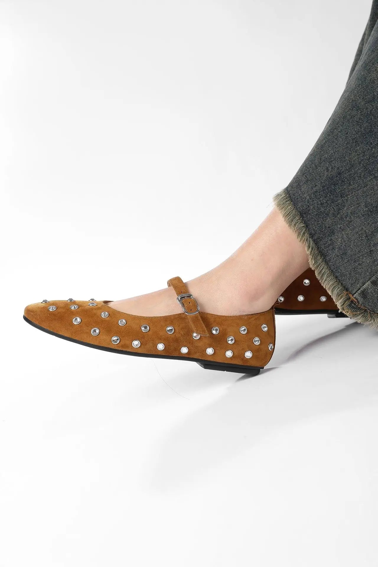 Evelyn Studded Mary Janes