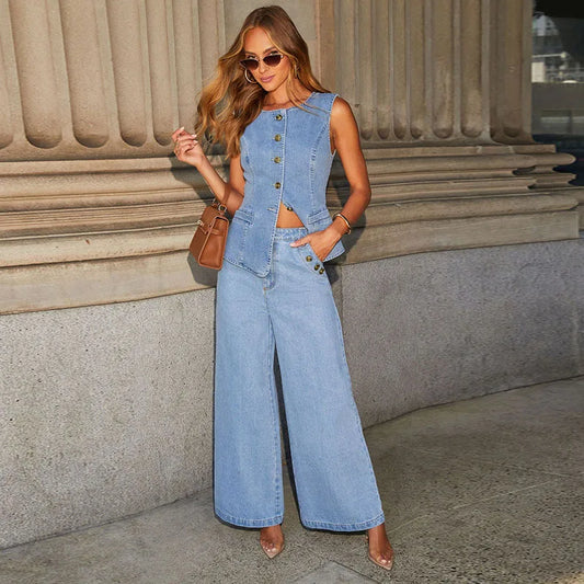 Alessia Cotton Denim Set