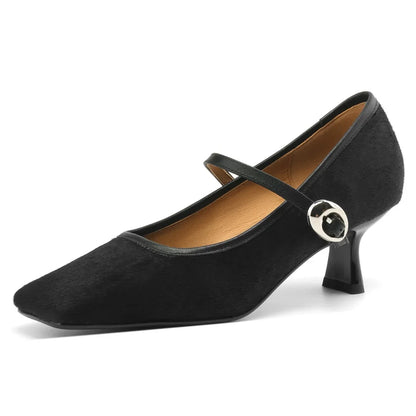 Leopards Step Mid-Heels