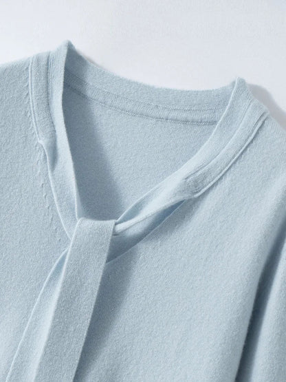Selene Scarf-Collar Cashmere Pullover