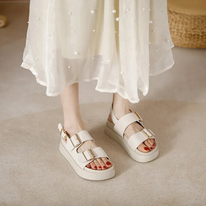 Italian Leather Platform Sandal