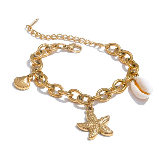 Marée Gold Chain Starfish Bracelet