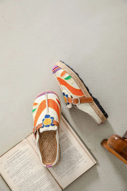 Evelyn Rojas Woven Slip-Ons